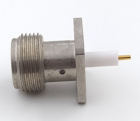 PCB Mounting N Type Rf Connector Female Flanged With 4 Holes With Micro - Stripe