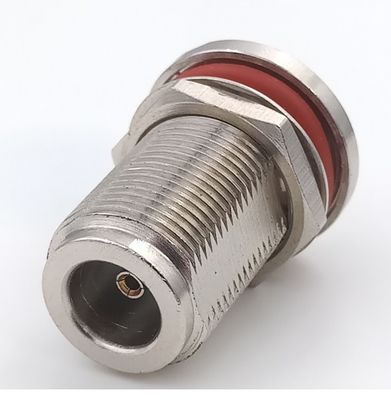 N Type Female RF Coaxial Connector  Nut Mounting With Crimp For Cable