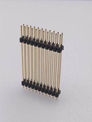 Dual Plastic Straight  Pin Header Connector 2.54mm Pitch 2x11 Pins DIP For PCB Mounting