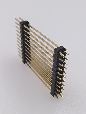 Dual Plastic Straight  Pin Header Connector 2.54mm Pitch 2x11 Pins DIP For PCB Mounting