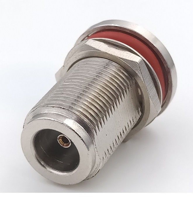 N Type Female RF Coaxial Connector  Nut Mounting With Crimp For Cable