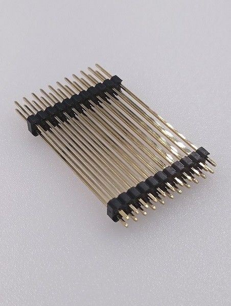 Dual Plastic Straight  Pin Header Connector 2.54mm Pitch 2x11 Pins DIP For PCB Mounting